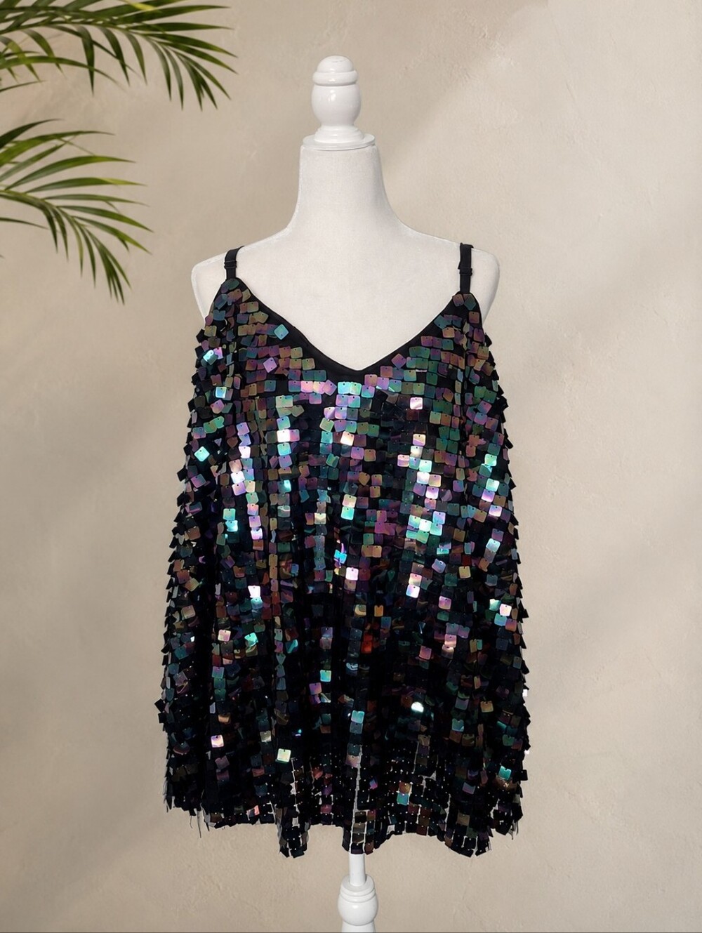 Torrid Women's Square Sequin Tank Top Size 3XL - Party Blouse